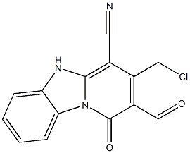 3-(CHLOROMETHYL)-2-FORMYL-1-OXO-1,5-DIHYDROPYRIDO[1,2-A]BENZIMIDAZOLE-4-CARBONITRILE 구조식 이미지