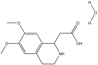 6,7-DIMETHOXY-1,2,3,4-TETRAHYDRO-1-ISOQUINOLINE ACETIC ACID MONOHYDRATE 99% Structure