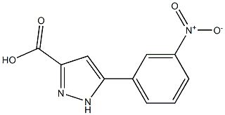 5-(3-NITROPHENYL)-1H-PYRAZOLE-3-CARBOXYLIC ACID, 95+% Structure