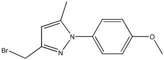 3-BROMOMETHYL-5-METHYL-N-(4-METHOXY PHENYL)-PYRAZOLE 구조식 이미지