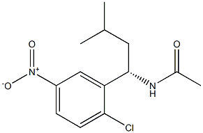 (S)-N-ACETYL-3-METHYL-1-(2-CHLORO-5-NITROPHENYL) BUTYLAMINE 구조식 이미지
