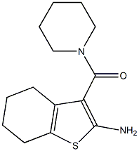 3-(PIPERIDIN-1-YLCARBONYL)-4,5,6,7-TETRAHYDRO-1-BENZOTHIEN-2-YLAMINE Structure