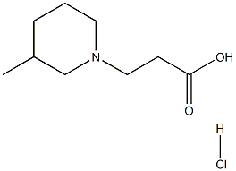 3-(3-METHYL-PIPERIDIN-1-YL)-PROPIONIC ACIDHYDROCHLORIDE Structure