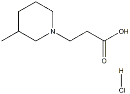 3-(3-METHYL-PIPERIDIN-1-YL)-PROPIONIC ACIDHYDROCHLORIDE 구조식 이미지