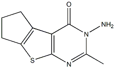 3-AMINO-2-METHYL-3,5,6,7-TETRAHYDRO-4H-CYCLOPENTA[4,5]THIENO[2,3-D]PYRIMIDIN-4-ONE 구조식 이미지