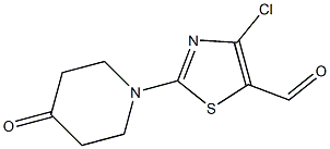 4-CHLORO-2-(4-OXO-PIPERIDINYL)-5-THIAZOLECARBOXALDEHYDE, 95+% 구조식 이미지