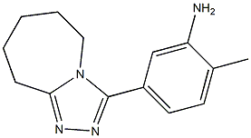 2-METHYL-5-(6,7,8,9-TETRAHYDRO-5H-[1,2,4]TRIAZOLO[4,3-A]AZEPIN-3-YL)ANILINE 구조식 이미지