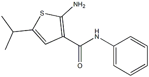 2-AMINO-5-ISOPROPYL-N-PHENYLTHIOPHENE-3-CARBOXAMIDE Structure