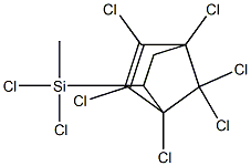 1,2,3,4 7,7-HEXACHLORO-6-METHYLDICHLOROSILYL-2-NORBORNENE 97% 구조식 이미지