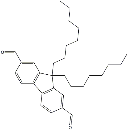 9,9-Dioctyl-9H-fluorene-2,7-dicarbaldehyde 구조식 이미지