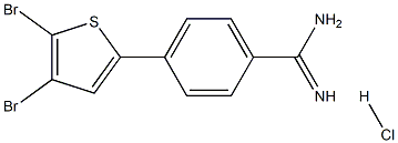 4-(4,5-Dibromo-thiophen-2-yl)-benzamidine HCl 구조식 이미지