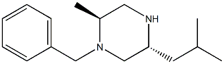 1-BENZYL-2(S)-METHYL-5(R)-ISOBUTYL-PIPERAZINE 구조식 이미지