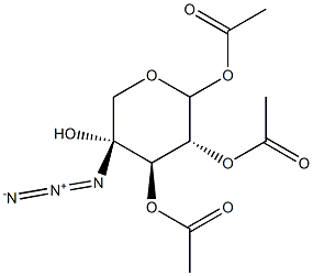 1,2,3-TRI-O-ACETYL-4-AZIDO-D-XYLOPYRANOSE Structure