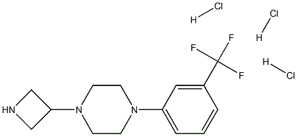 3-(4-(M-TRIFLUOROMETHYLPHENYL)PIPERAZINYL)AZETIDINETRIHYDROCHLORIDE Structure