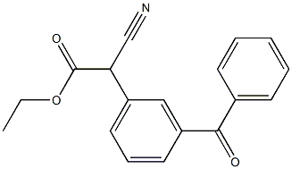 ETHYL (3-BENZOYLPHENYL)CYANOACETATE Structure