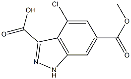 4-CHLORO-6-METHOXYCARBONYLINDAZOLE-3-CARBOXYLIC ACID Structure