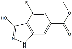 4-FLUORO-3-HYDROXY-6-METHOXYCARBONYLINDAZOLE 구조식 이미지