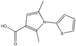 2,5-DIMETHYL-1-(THIEN-2-YL)PYRROLE-3-CARBOXYLIC ACID 구조식 이미지