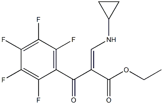 ETHYL 2-(PENTAFLUOROBENZOYL)-3-N-CYCLOPROPYLAMINOACRYLATE Structure