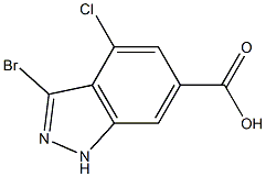 3-BROMO-4-CHLOROINDAZOLE-6-CARBOXYLIC ACID Structure