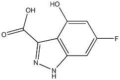 6-FLUORO-4-HYDROXYINDAZOLE-3-CARBOXYLIC ACID 구조식 이미지