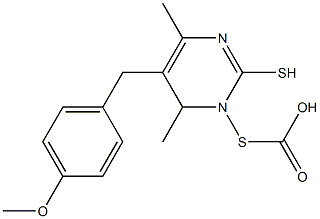 4-METHOXYBENZYL-S-(2-MERCAPTO-4,6-DIMETHYLPYRIMIDYL)THIOLCARBONATE Structure