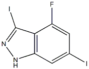 4-FLUORO-3,6-DIIODOINDAZOLE Structure