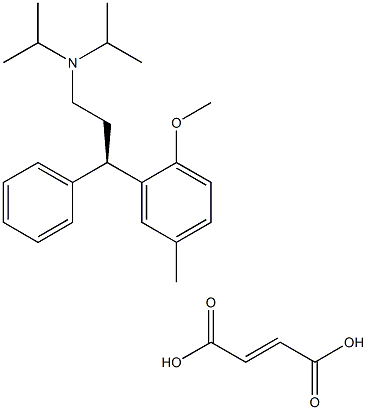 (R)-N,N-Diisopropyl-3-(2-methoxy-5-methylphenyl)-3-phenylpropylamineFumarate Structure