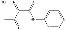 2-HYDROXYIMINO-3-OXO-N-PYRIDIN-4-YL-BUTYRAMIDE 구조식 이미지