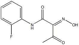 N-(2-FLUORO-PHENYL)-2-HYDROXYIMINO-3-OXO-BUTYRAMIDE 구조식 이미지