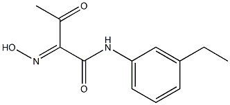 N-(3-ETHYL-PHENYL)-2-HYDROXYIMINO-3-OXO-BUTYRAMIDE 구조식 이미지