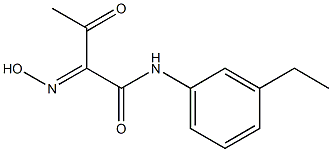 N-(3-ETHYL-PHENYL)-2-HYDROXYIMINO-3-OXO-BUTYRAMIDE Structure