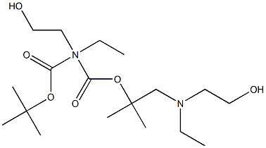 N-t-Butyloxycarbonyl-N-ethyl-aminoethanol, N-t-Butyloxycarbonyl-N-ethyl-glycinol 구조식 이미지