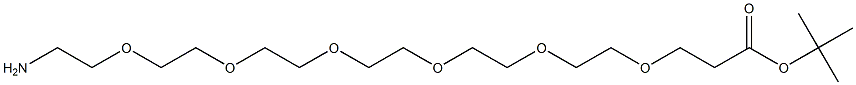 1-Amino-3,6,9,12,15,18-hexaoxahenicosan-21-oic acid t-butyl ester 구조식 이미지