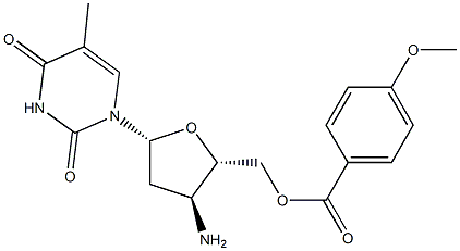 3'-Amino-5'-O-anisoyl-3'-deoxythymidine Structure