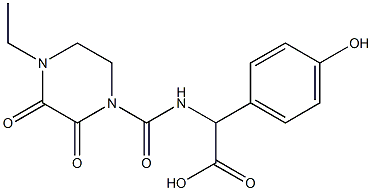 D-(-)-2-[(4-ETHYL-2,3-DIOXO-1-PIPERAZINYL)CARBONYLAMINO]-2-(4-HYDROXYPHENYL) ACETIC ACID 구조식 이미지