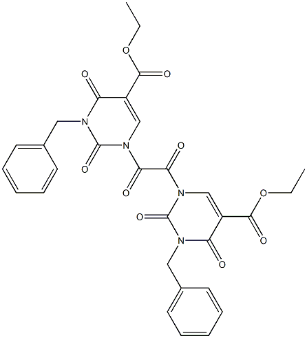 N,N''-OXALYLBIS(3-BENZYL-5-CARBETHOXYURACIL) 구조식 이미지