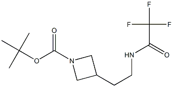 3-[2-(2,2,2-TRIFLUOROACETYLAMINO)ETHYL]AZETIDINE-1-CARBOXYLIC ACID TERT BUTYL ESTER 구조식 이미지