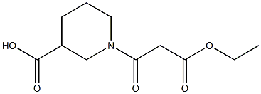 1-(3-ETHOXY-3-OXOPROPANOYL)PIPERIDINE-3-CARBOXYLIC ACID 구조식 이미지