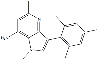 1,5-DIMETHYL-3-(2,4,6-TRIMETHYL-PHENYL)-1H-PYRROLO[3,2-B]PYRIDIN-7-YLAMINE 구조식 이미지