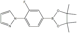 1-[2-FLUORO-4-(4,4,5,5-TETRAMETHYL-1,3,2-DIOXABOROLAN-2-YL)PHENYL]-1H-PYRAZOLE Structure