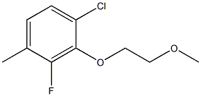 1-CHLORO-3-FLUORO-2-(2-METHOXY-ETHOXY)-4-METHYL-BENZENE Structure