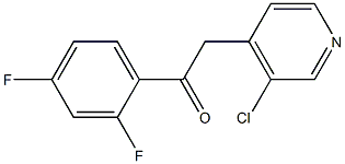 2-(3-CHLORO-PYRIDIN-4-YL)-1-(2,4-DIFLUORO-PHENYL)-ETHANONE 구조식 이미지