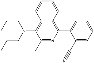 2-(4-DIPROPYLAMINO-3-METHYL-ISOQUINOLIN-1-YL)-BENZONITRILE Structure