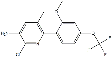 2-CHLORO-6-[2-METHOXY-4-(TRIFLUOROMETHOXY)PHENYL]-5-METHYLPYRIDIN-3-AMINE Structure