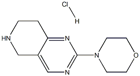 2-MORPHOLIN-4-YL-5,6,7,8-TETRAHYDROPYRIDO[4,3-D]PYRIMIDINE HYDRO CHLORIDE 구조식 이미지