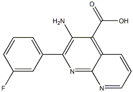 3-AMINO-2-(3-FLUOROPHENYL)-1,8-NAPHTHYRIDINE-4-CARBOXYLIC ACID 구조식 이미지