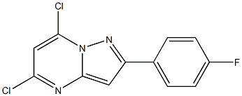 5,7-DICHLORO-2-(4-FLUOROPHENYL)PYRAZOLO[1,5-A]PYRIMIDINE Structure