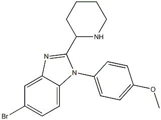 5-BROMO-1-(4-METHOXY-PHENYL)-2-PIPERIDIN-2-YL-1H-BENZOIMIDAZOLE 구조식 이미지