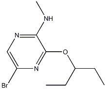 5-BROMO-3-(1-ETHYLPROPOXY)-N-METHYLPYRAZIN-2-AMINE 구조식 이미지